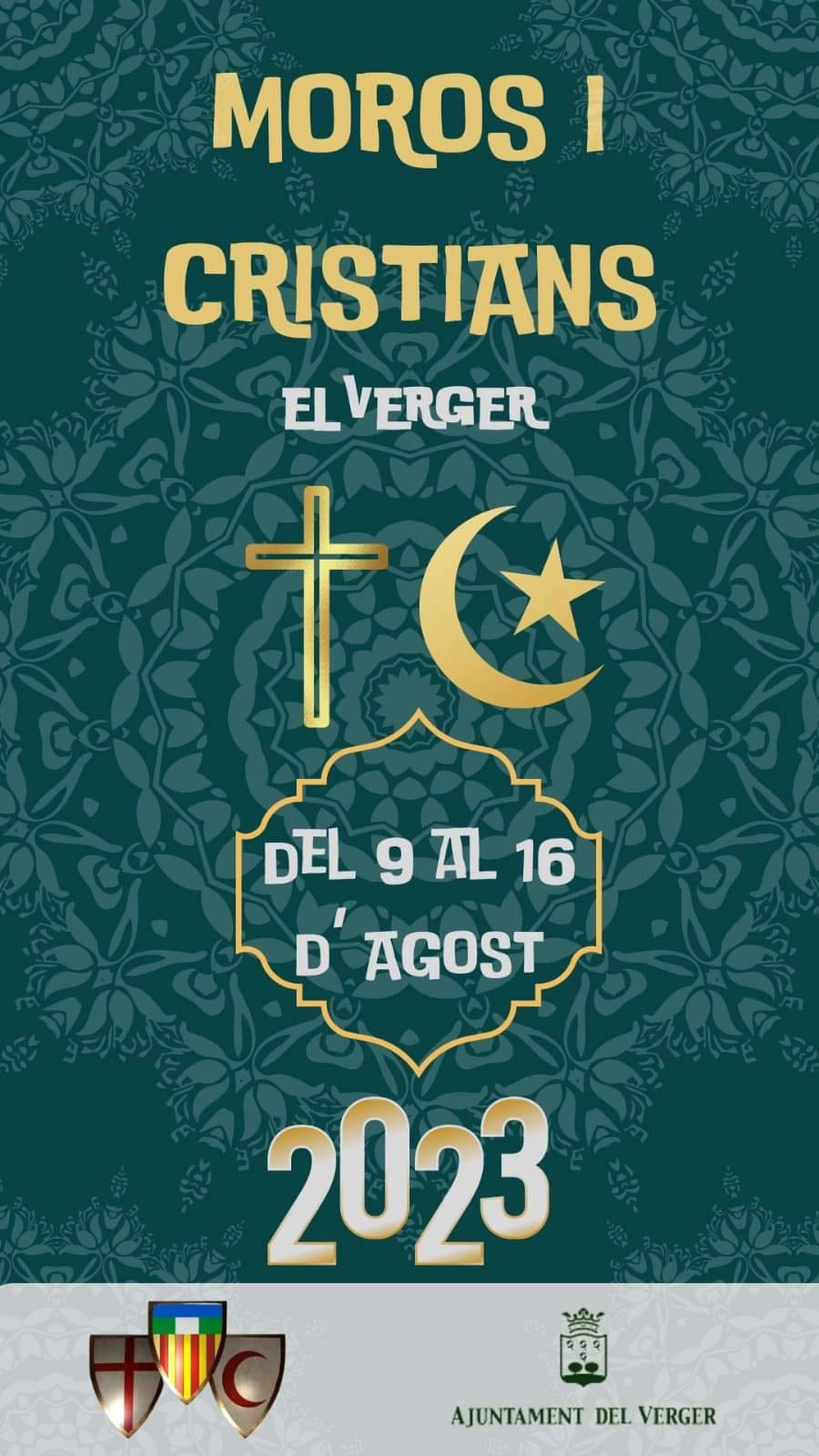Fiestas patronales y de Moros y Cristianos en honor de la Madre de Dios del Rosario, San Roque y San Isidro 2023 El Verger / Vergel